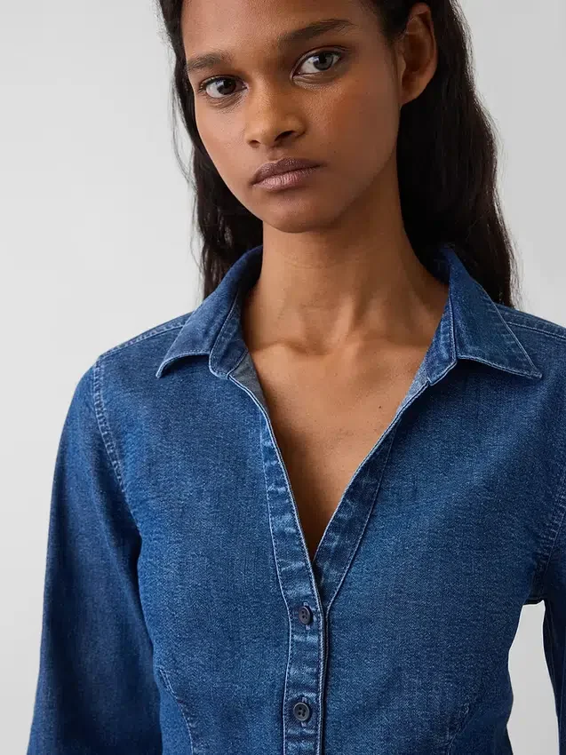 Chemise ajustée en denim