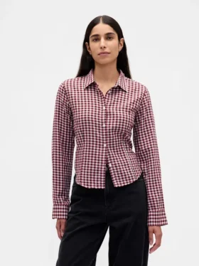 Chemise ajustée en flanelle à carreaux