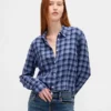 Chemise ajustée en flanelle à carreaux