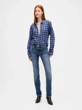 Chemise ajustée en flanelle à carreaux
