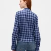 Chemise ajustée en flanelle à carreaux
