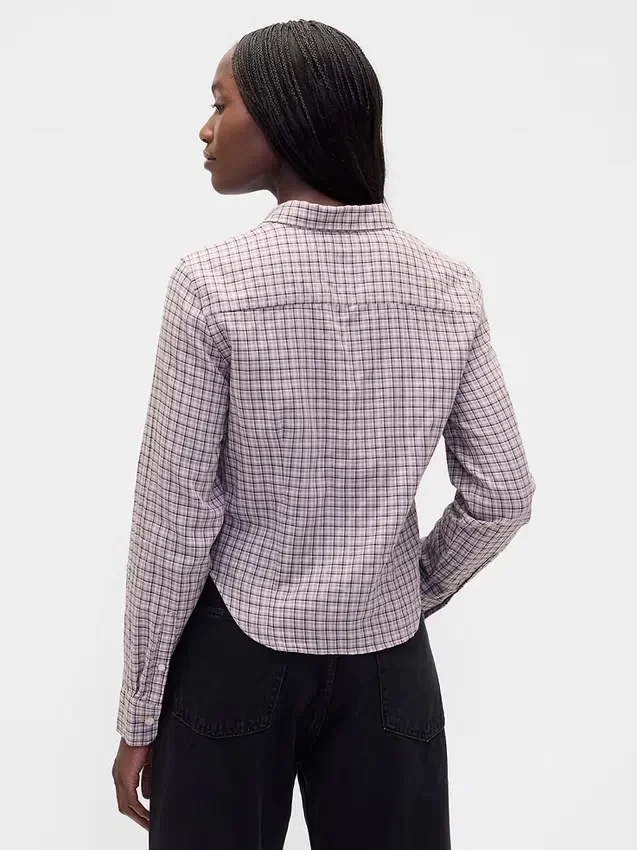 Chemise ajustée en flanelle à carreaux