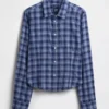 Chemise ajustée en flanelle à carreaux