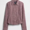Chemise ajustée en flanelle à carreaux