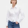 Chemise ajustée en popeline de coton bio