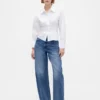 Chemise ajustée en popeline de coton bio
