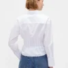 Chemise ajustée en popeline de coton bio