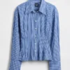Chemise ajustée en popeline de coton bio