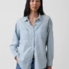 Chemise ample en denim