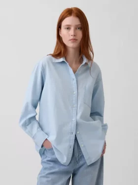 Chemise ample en denim