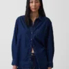 Chemise ample en denim