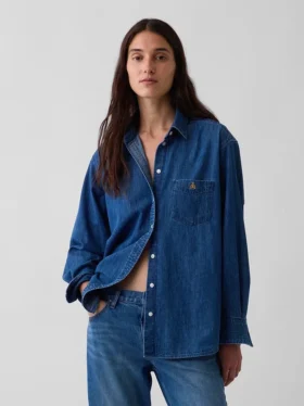 Chemise ample en denim