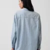 Chemise ample en denim