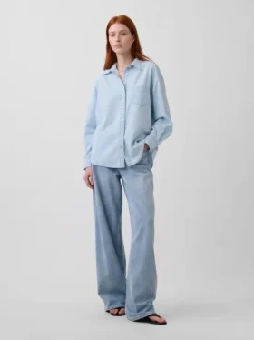 Chemise ample en denim