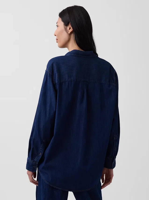 Chemise ample en denim