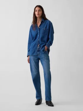 Chemise ample en denim