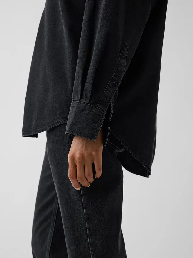 Chemise ample en denim