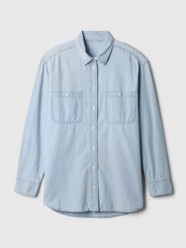 Chemise ample en denim
