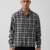 Chemise ample en flanelle de coton bio