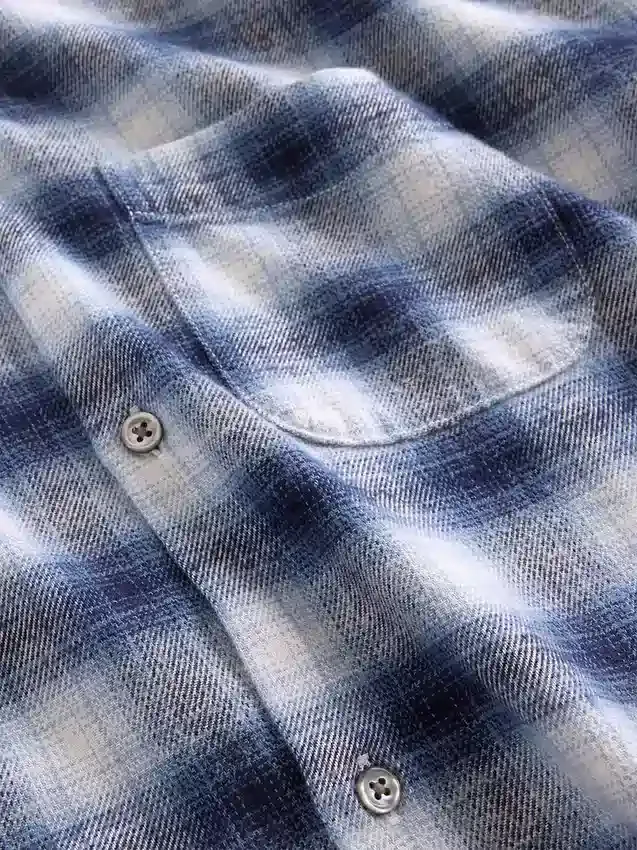 Chemise ample en flanelle de coton bio