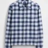 Chemise ample en flanelle de coton bio