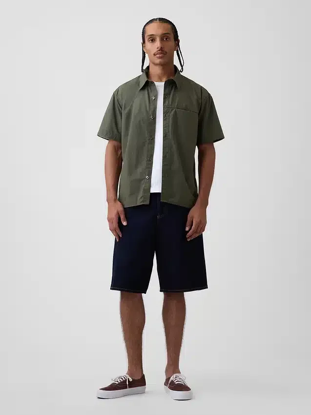 Chemise ample en popeline