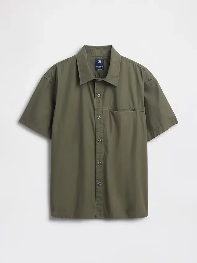 Chemise ample en popeline
