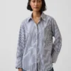 Chemise ample en popeline de coton bio