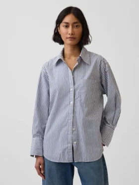 Chemise ample en popeline de coton bio