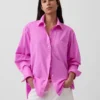 Chemise ample en popeline de coton bio