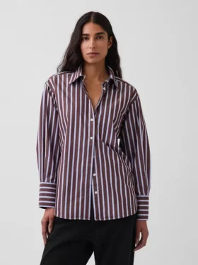 Chemise ample en popeline de coton bio