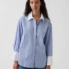 Chemise ample en popeline de coton bio
