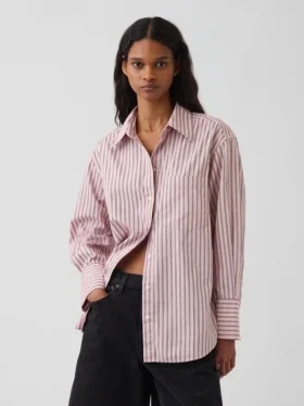 Chemise ample en popeline de coton bio