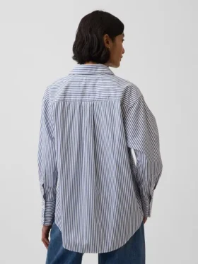Chemise ample en popeline de coton bio