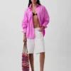 Chemise ample en popeline de coton bio