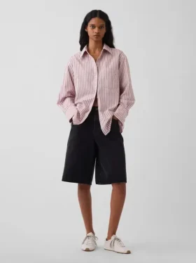 Chemise ample en popeline de coton bio