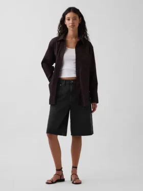 Chemise ample en popeline de coton bio