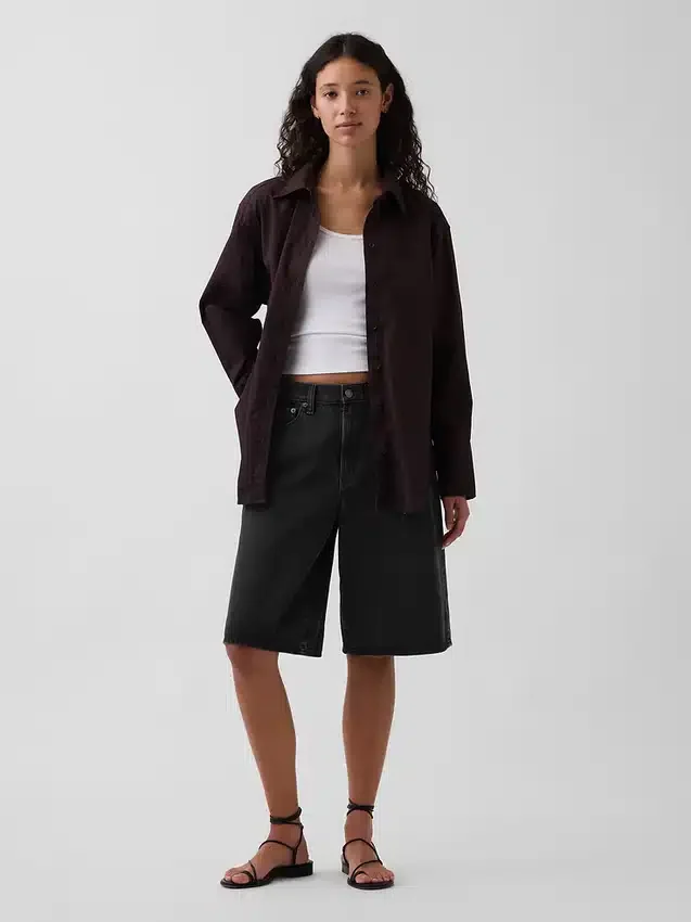 Chemise ample en popeline de coton bio