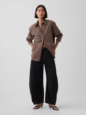 Chemise ample en popeline de coton bio