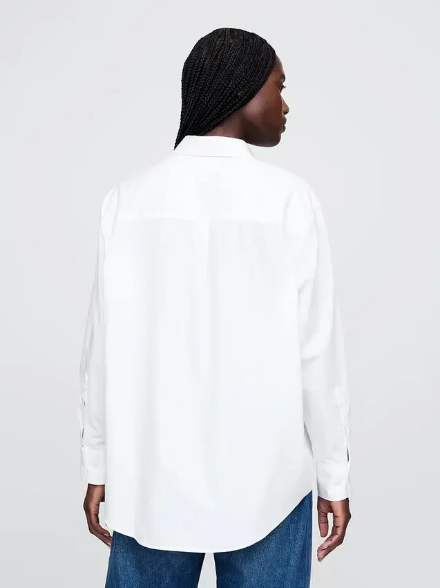 Chemise ample en popeline de coton bio