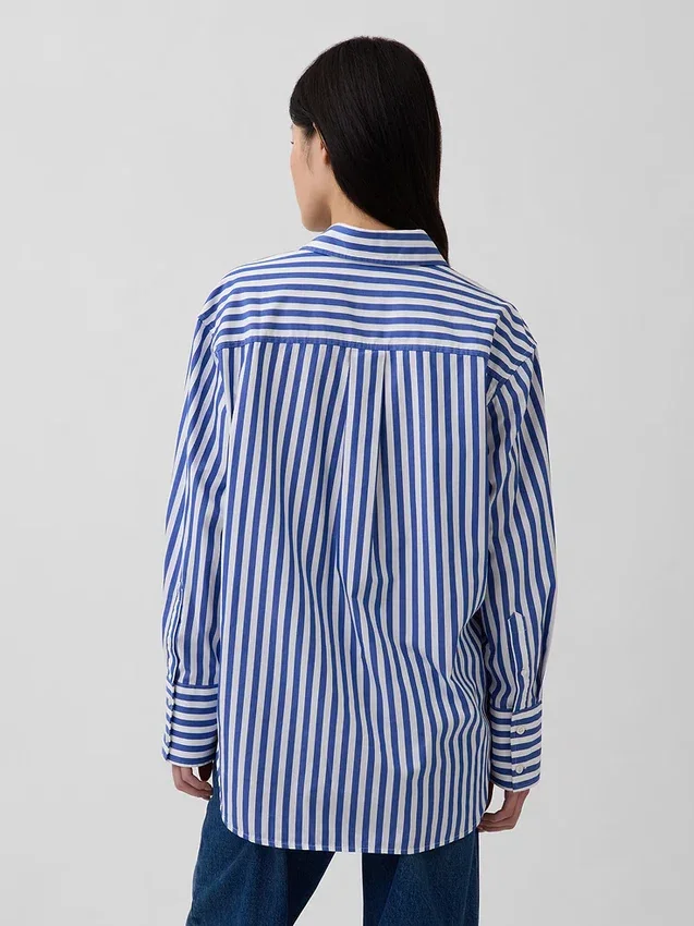 Chemise ample en popeline de coton bio
