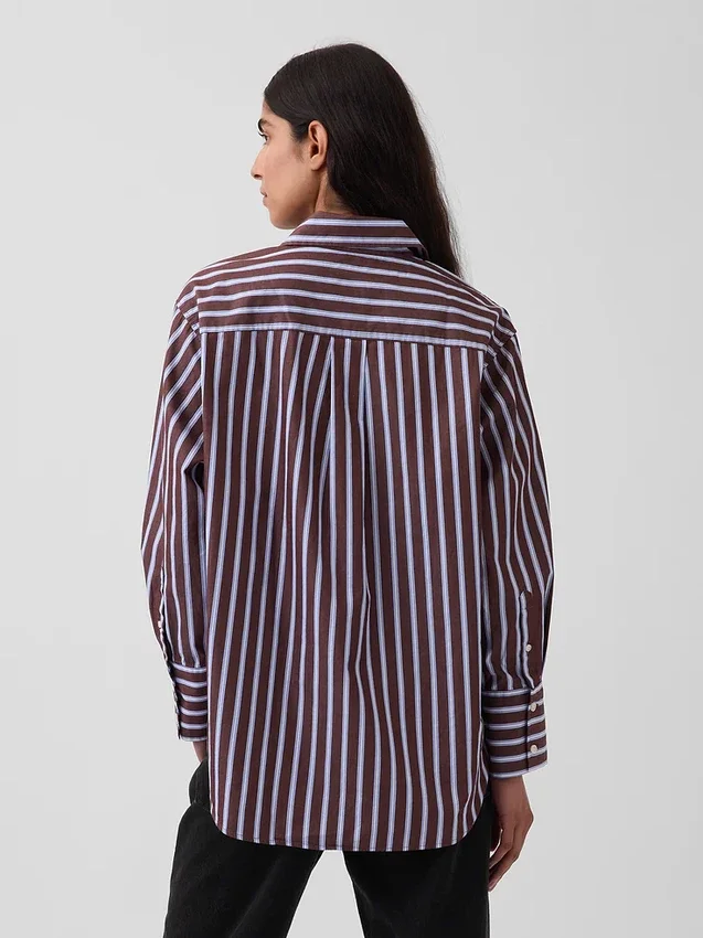 Chemise ample en popeline de coton bio