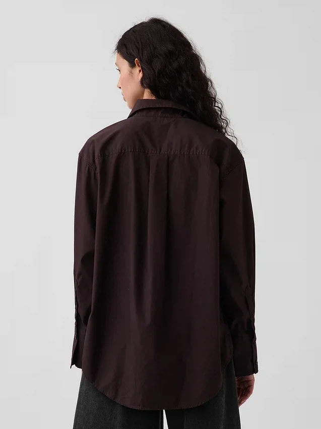 Chemise ample en popeline de coton bio