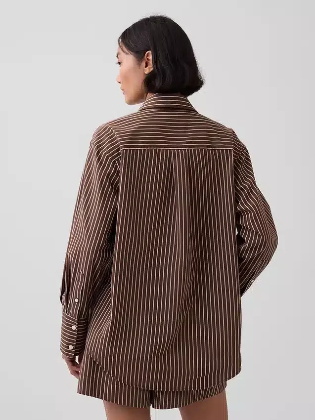 Chemise ample en popeline de coton bio