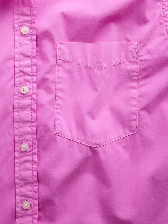 Chemise ample en popeline de coton bio