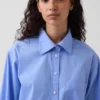 Chemise ample en popeline de coton bio