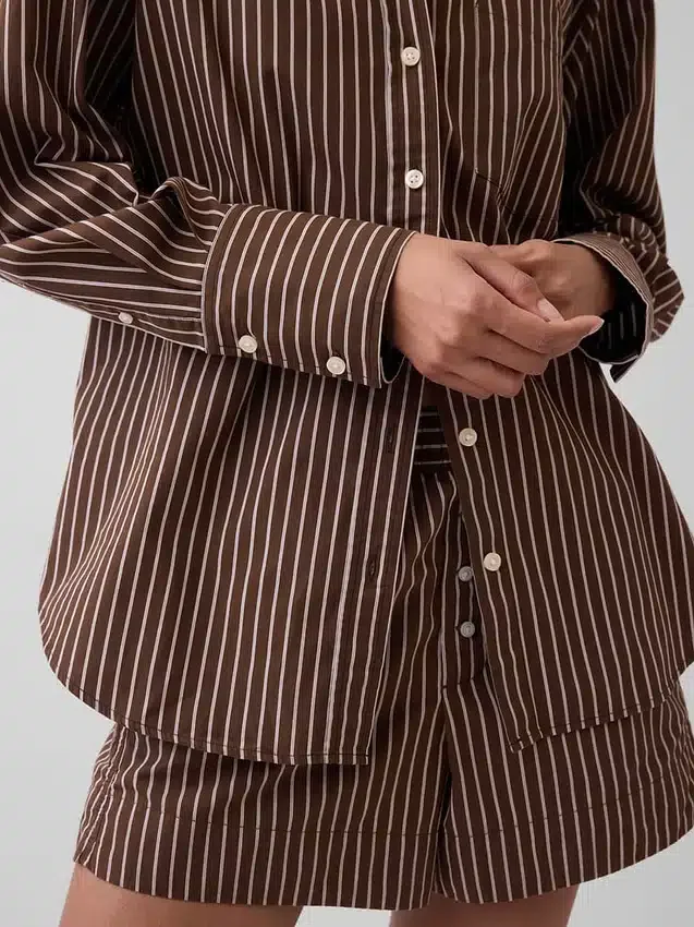 Chemise ample en popeline de coton bio