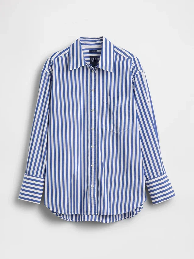 Chemise ample en popeline de coton bio