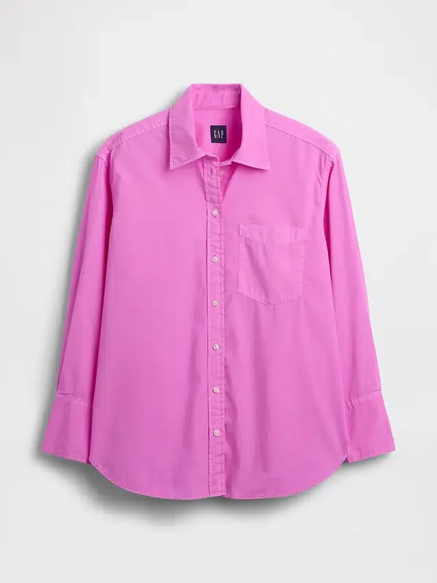 Chemise ample en popeline de coton bio