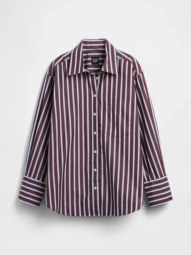 Chemise ample en popeline de coton bio